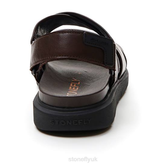 Men HYDRA 3 NAPPA LTH Dark Brown Stonefly 0BDD360 Sandals