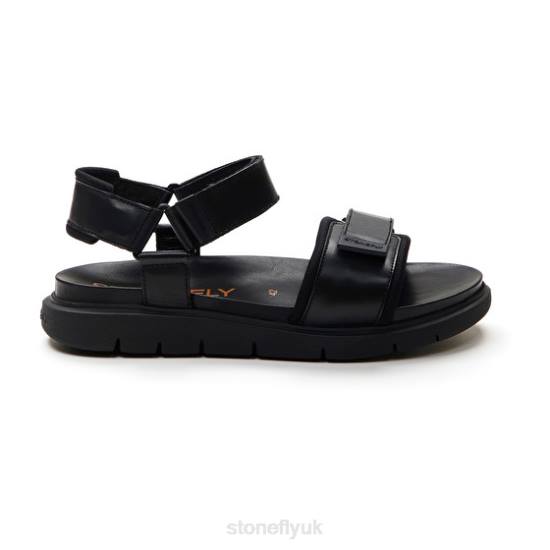 Men HYDRA 4 TEXTILE/CALF LTH Black Stonefly 0BDD358 Sandals