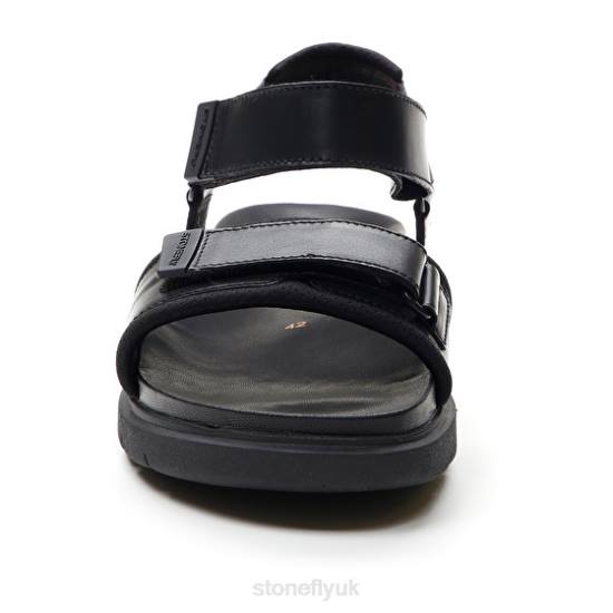 Men HYDRA 4 TEXTILE/CALF LTH Black Stonefly 0BDD358 Sandals