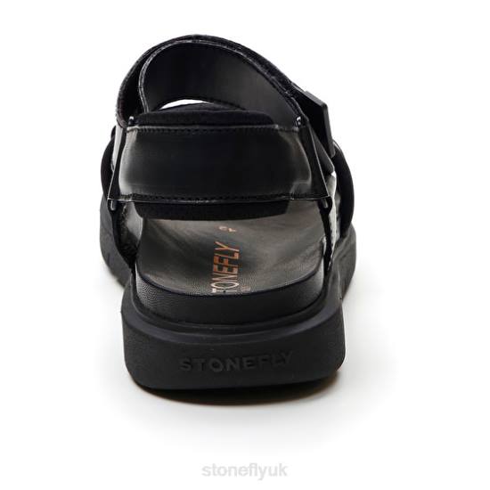 Men HYDRA 4 TEXTILE/CALF LTH Black Stonefly 0BDD358 Sandals
