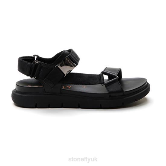 Men HYDRA 8 CALF LTH/TEXTILE Black Stonefly 0BDD359 Sandals