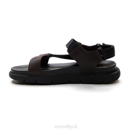 Men HYDRA 8 CALF LTH/TEXTILE Black Stonefly 0BDD362 Sandals