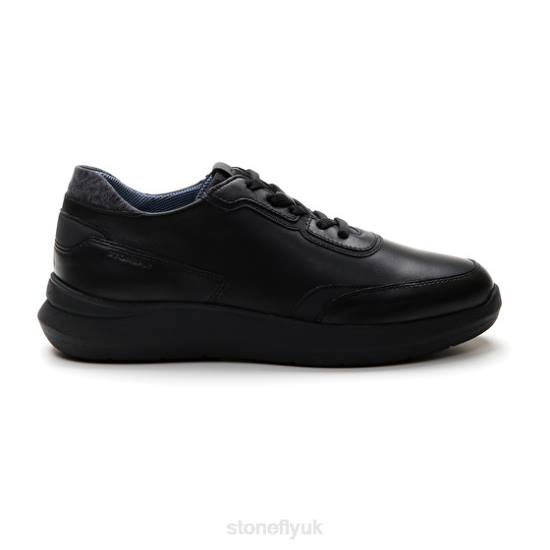 Men SEVEN SEASON 10 NAPPA LTH Black Stonefly 0BDD333 Shoes