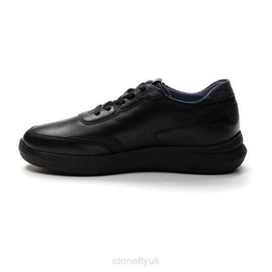 Men SEVEN SEASON 10 NAPPA LTH Black Stonefly 0BDD333 Shoes