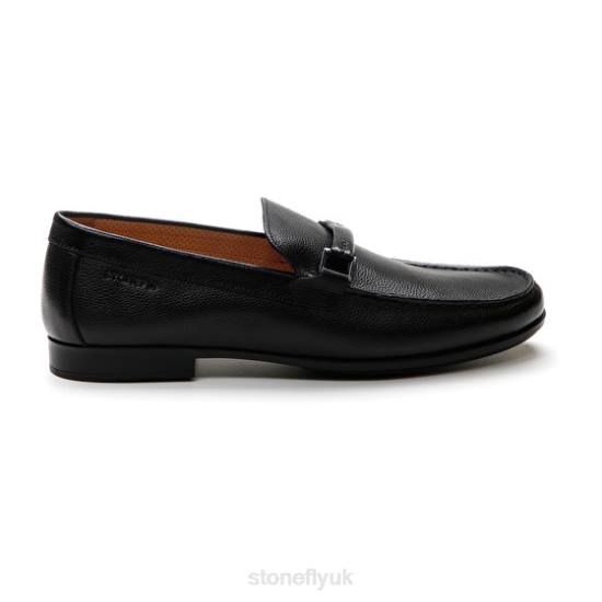 Men SUMMER II 14 CALF LTH EMBOSSED Black Stonefly 0BDD318 Shoes