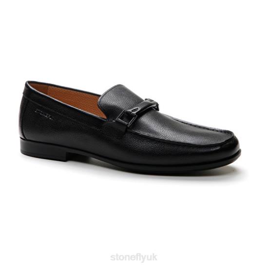 Men SUMMER II 14 CALF LTH EMBOSSED Black Stonefly 0BDD318 Shoes