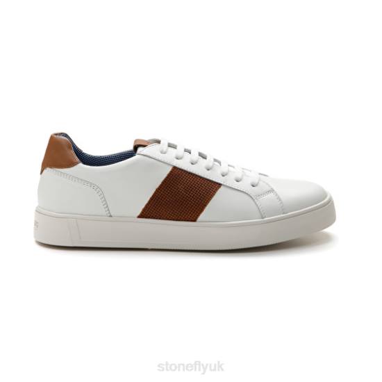 Men POWER 1 NAPPA LTH/PRINT CALF LTH Brown/White Stonefly 0BDD353 Shoes