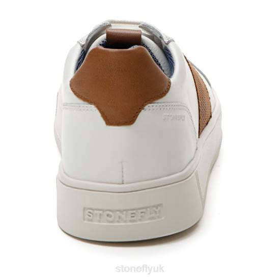 Men POWER 1 NAPPA LTH/PRINT CALF LTH Brown/White Stonefly 0BDD353 Shoes
