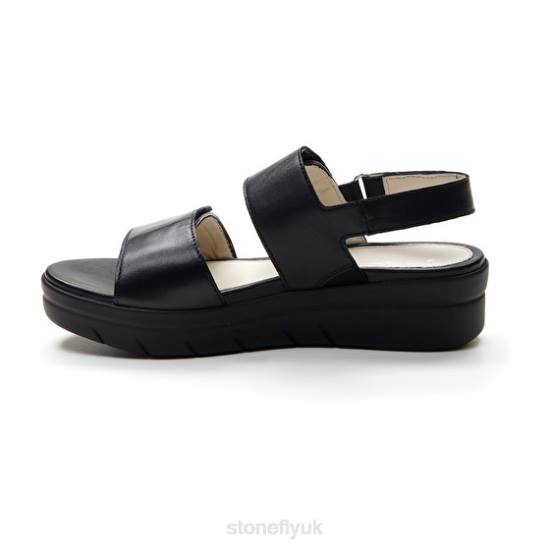 Women AQUA III 12 NAPPA Black Stonefly 0BDD139 Sandals
