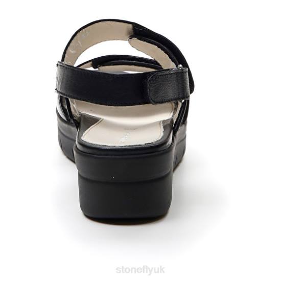 Women AQUA III 12 NAPPA Black Stonefly 0BDD139 Sandals