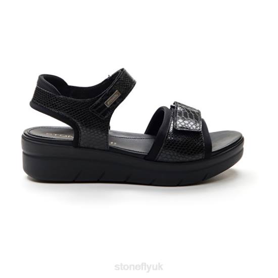 Women AQUA III 17 LYCRA/S.EMBOSSED Black Stonefly 0BDD140 Sandals