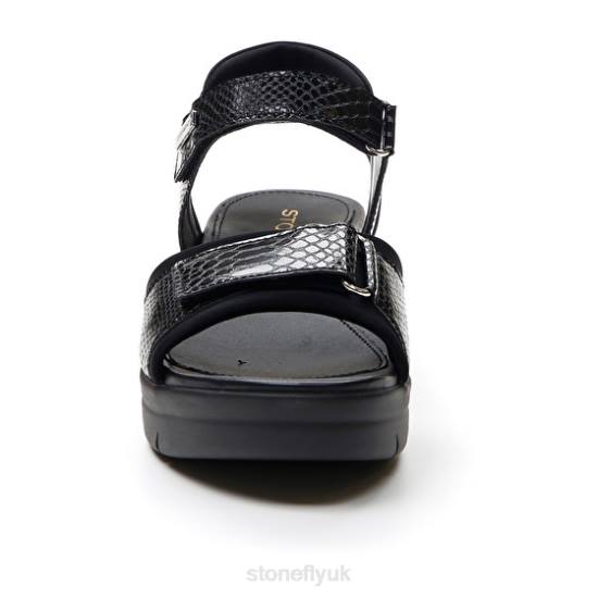 Women AQUA III 17 LYCRA/S.EMBOSSED Black Stonefly 0BDD140 Sandals