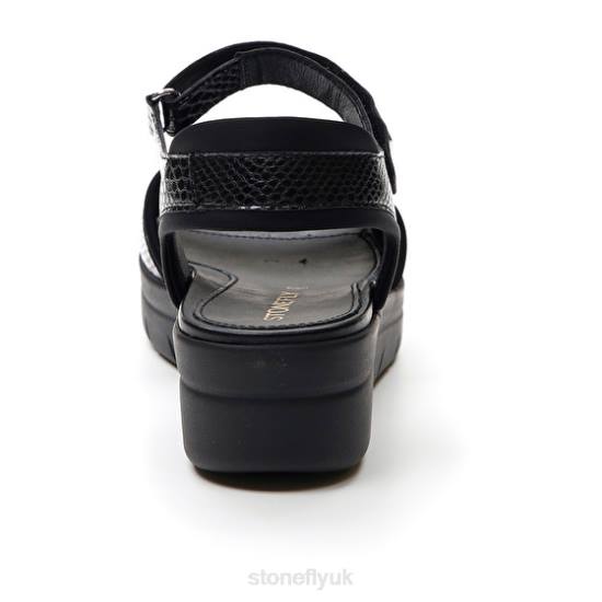 Women AQUA III 17 LYCRA/S.EMBOSSED Black Stonefly 0BDD140 Sandals