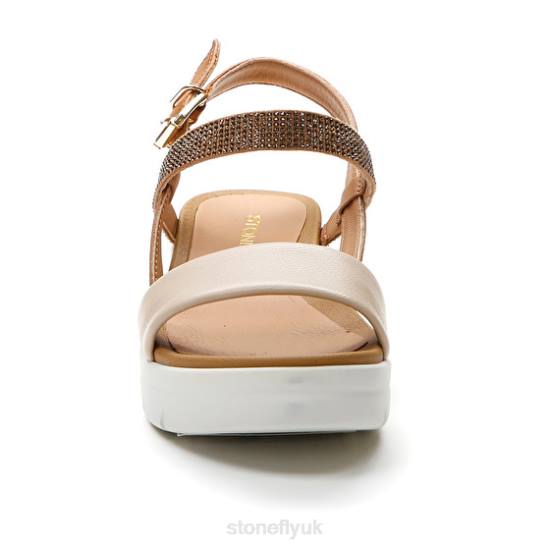 Women AQUA III 22 NAPPA LTH/TEXTILE Brown/Cream Stonefly 0BDD146 Sandals