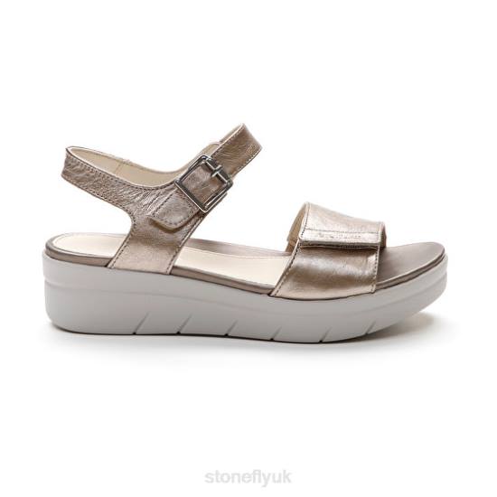 Women AQUA III 2 LAMINATED Metal Fizz Stonefly 0BDD148 Sandals