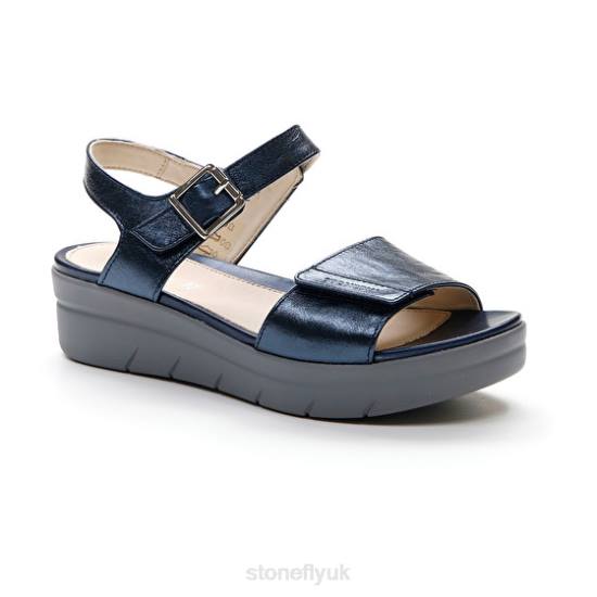 Women AQUA III 2 LAMINATED Night Blue Stonefly 0BDD149 Sandals