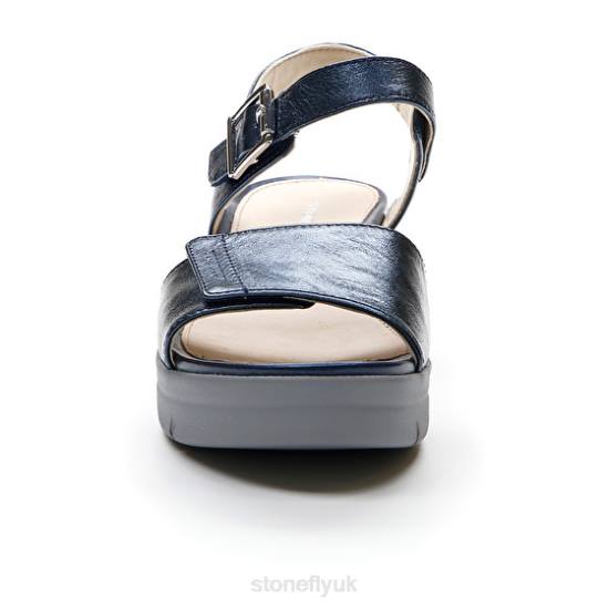 Women AQUA III 2 LAMINATED Night Blue Stonefly 0BDD149 Sandals