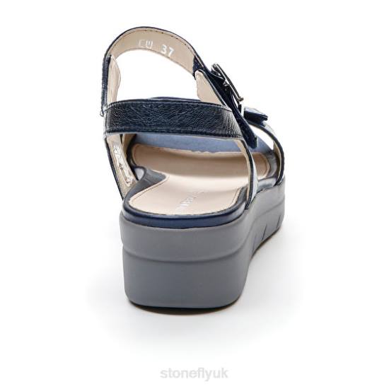 Women AQUA III 2 LAMINATED Night Blue Stonefly 0BDD149 Sandals