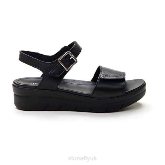 Women AQUA III 2 NAPPA Black Stonefly 0BDD141 Sandals