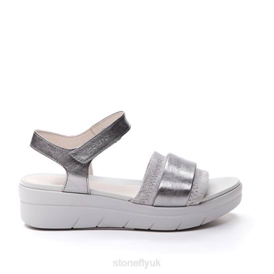 Women AQUA III 7 TEX/LAMINATED LTH Sliver Stonefly 0BDD144 Sandals
