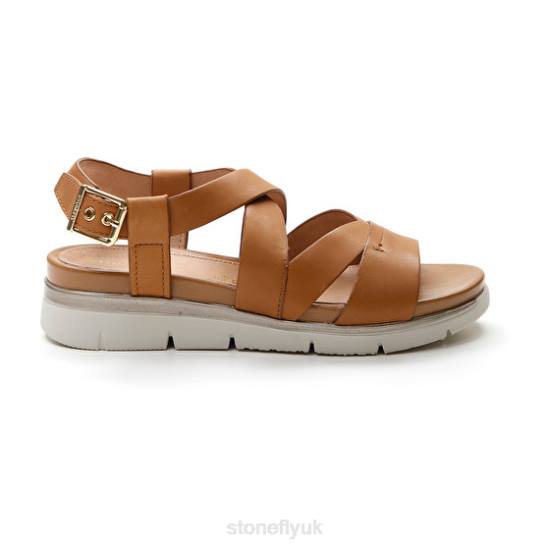 Women ELODY 18 CALF LTH 49 Stonefly 0BDD127 Sandals