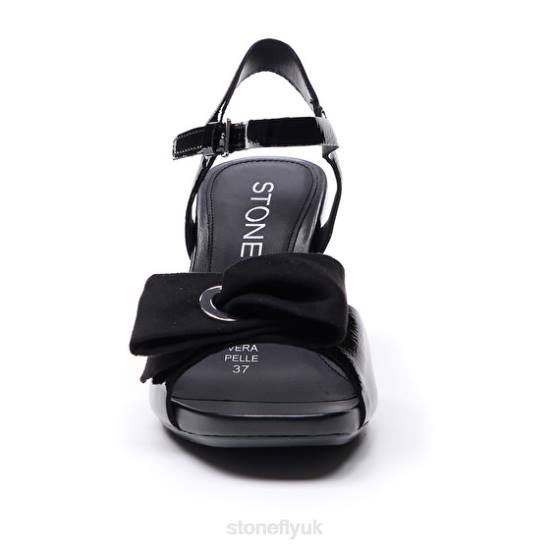 Women JENNY 3 PATENT Black Stonefly 0BDD260 Sandals