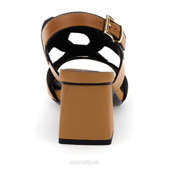 Women JENNY 7 CALF LTH Brown Stonefly 0BDD248 Sandals