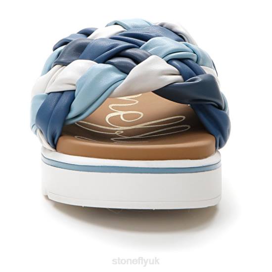 Women LIBERTY 5 S. EMBOSSED Blue Stonefly 0BDD243 Slides