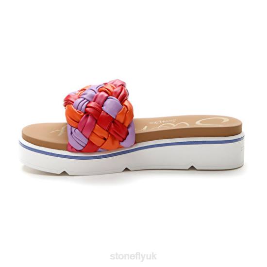 Women LIBERTY 5 S. EMBOSSED Red Stonefly 0BDD245 Slides