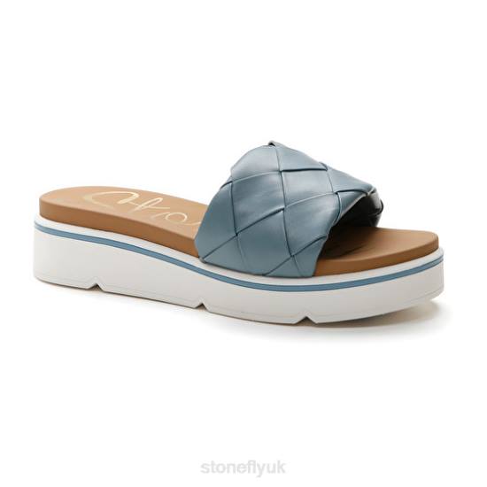 Women LIBERTY 6 S. EMBOSSED Blue Stonefly 0BDD236 Slides