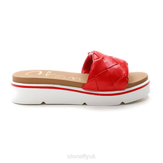 Women LIBERTY 6 S. EMBOSSED Red Stonefly 0BDD246 Slides