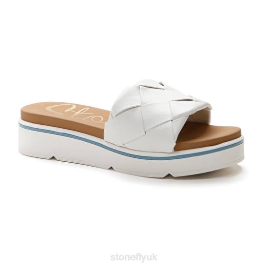 Women LIBERTY 6 S. EMBOSSED White Stonefly 0BDD237 Slides