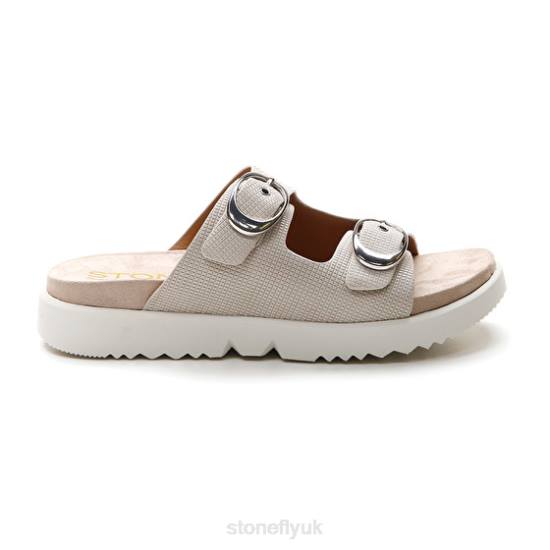 Women RIVA 7 PRINT LTH White Stonefly 0BDD239 Slides