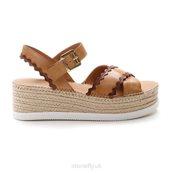 Women ALEXIA 2 CALF LTH 49 Stonefly 0BDD203 Sandals