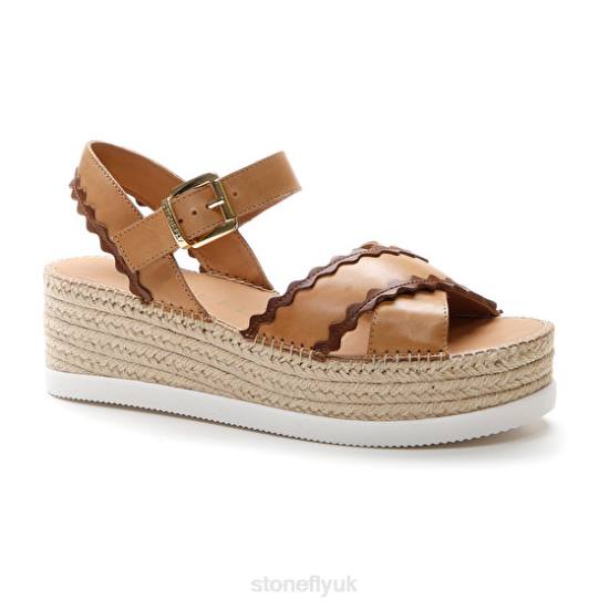 Women ALEXIA 2 CALF LTH 49 Stonefly 0BDD203 Sandals