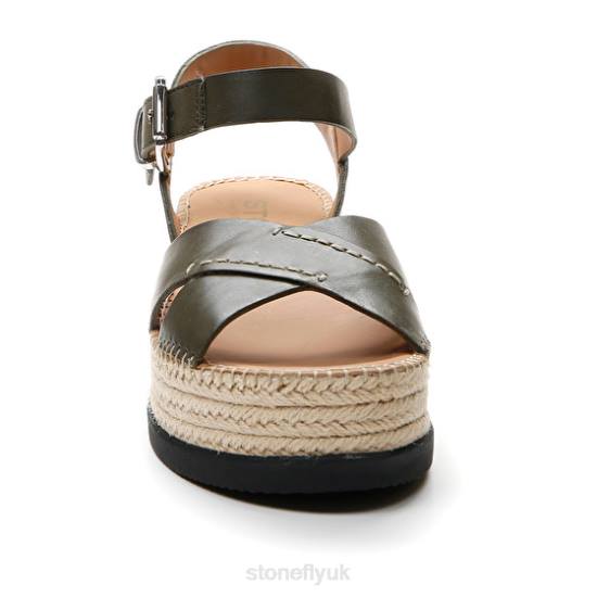 Women ALEXIA 3 CALF LTH Green Stonefly 0BDD210 Sandals