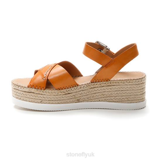 Women ALEXIA 3 CALF LTH Orange Stonefly 0BDD209 Sandals