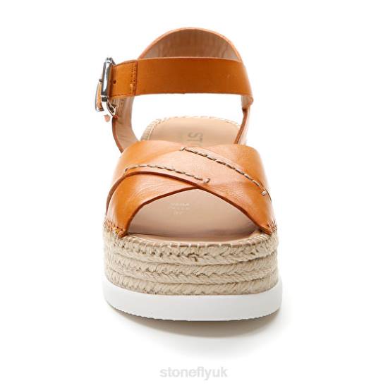 Women ALEXIA 3 CALF LTH Orange Stonefly 0BDD209 Sandals