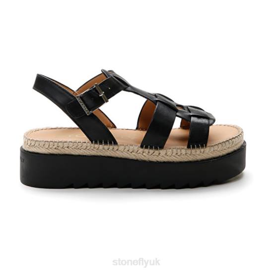 Women ARIEL 2 CALF LTH Black Stonefly 0BDD196 Sandals