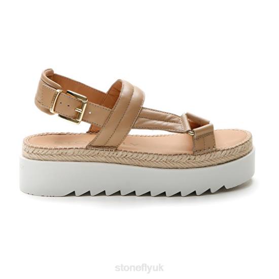 Women ARIEL 3 NAPPA LTH Cream Stonefly 0BDD192 Sandals