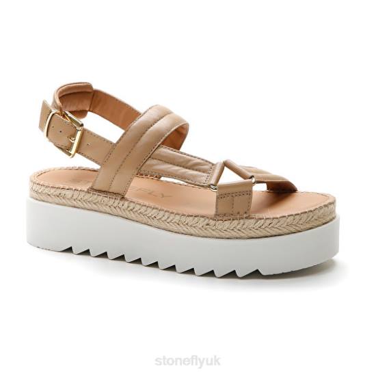 Women ARIEL 3 NAPPA LTH Cream Stonefly 0BDD192 Sandals
