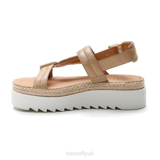Women ARIEL 3 NAPPA LTH Cream Stonefly 0BDD192 Sandals