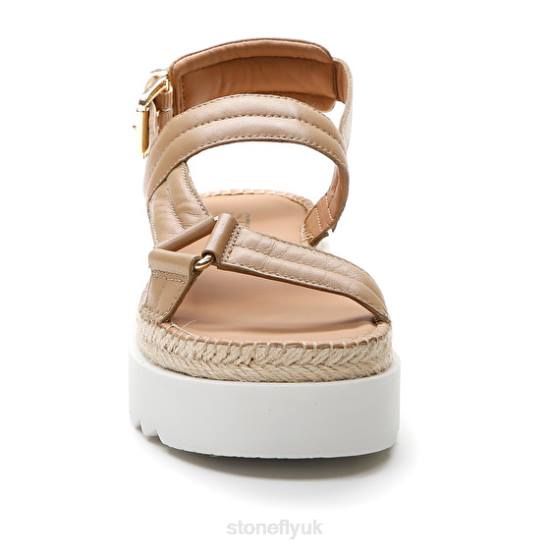 Women ARIEL 3 NAPPA LTH Cream Stonefly 0BDD192 Sandals