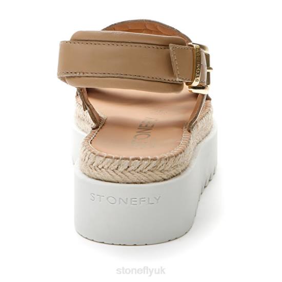 Women ARIEL 3 NAPPA LTH Cream Stonefly 0BDD192 Sandals