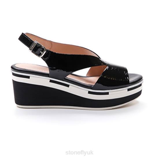 Women DIVA 10 PATENT Black Stonefly 0BDD214 Sandals
