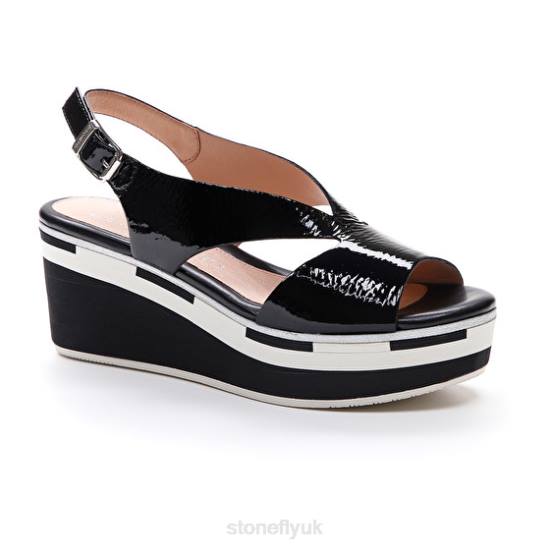 Women DIVA 10 PATENT Black Stonefly 0BDD214 Sandals
