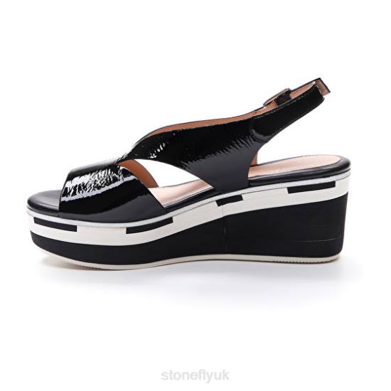Women DIVA 10 PATENT Black Stonefly 0BDD214 Sandals