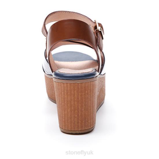 Women DIVA 9 PATENT/CALF Blue Stonefly 0BDD228 Sandals