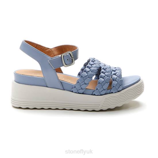 Women PARKY 16 EMBOSSED S./NAPPA LTH Blue Stonefly 0BDD212 Sandals