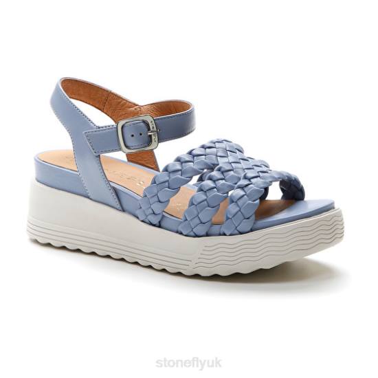 Women PARKY 16 EMBOSSED S./NAPPA LTH Blue Stonefly 0BDD212 Sandals